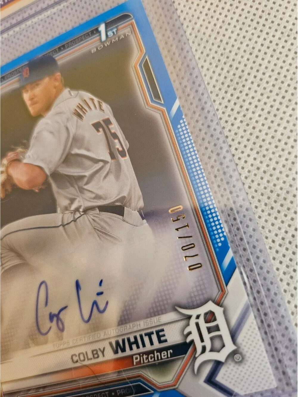 Colby White [Blue] #PAPR-CW 2021 Bowman Paper Prospects Autographs No.70/150